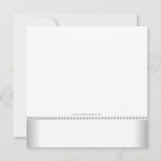 Elegant roze en zilveren Baby shower Kaart (Achterkant)