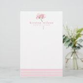Elegant roze en zoete peren - speciaal aangepast briefpapier (Staand voorkant)