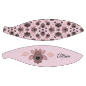 Elegant roze en zwart kant in  stijl, basketbal (Panelen)