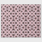 Elegant roze en zwart kant in stijl cadeaupapier (Vlak)