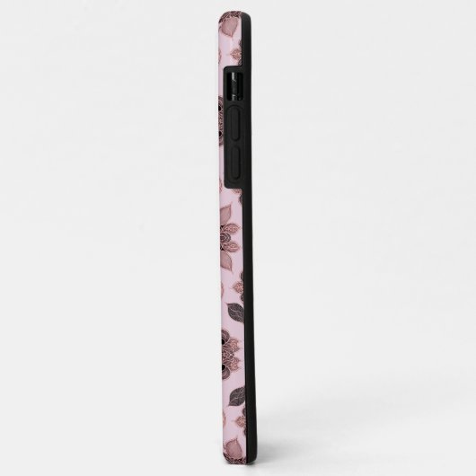 Elegant roze en zwart kant in  stijl, Case-Mate iPhone case (Achterkant/links)