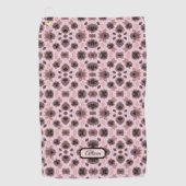 Elegant roze en zwart kant in  stijl, golfhanddoek (Voorkant)
