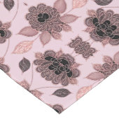 Elegant roze en zwart kant in stijl korte tafelloper (Hoek)