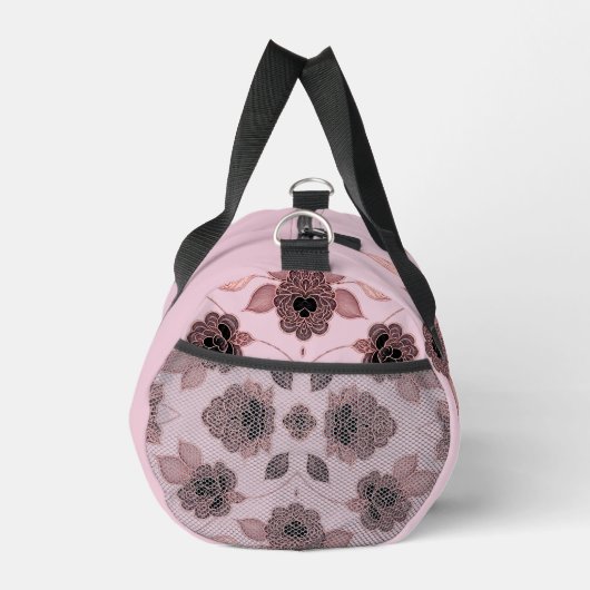 Elegant roze en zwart kant in stijl plunjezak (Rechts)