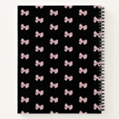 Elegant roze en zwart, op maat gemaakt notitieboek (Achterkant)