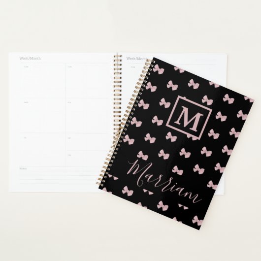 Elegant roze en zwart, speciaal gebanner planner (Display)