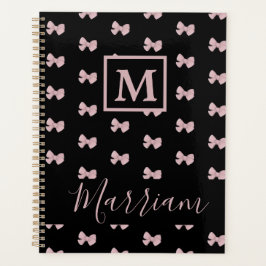 Elegant roze en zwart, speciaal gebanner planner