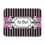 Elegant Roze en Zwart Te Doen Lijst Koelkast Magne Magneet (Horizontaal)