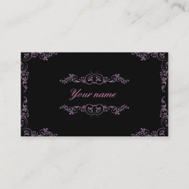 Elegant roze en zwart visitekaartje