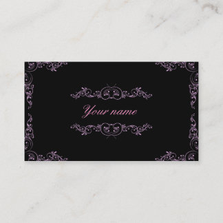Elegant roze en zwart visitekaartje
