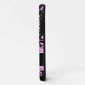 Elegant roze en zwarte demker met monogram Case-Mate iPhone case (Achterkant/links)