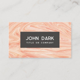 Elegant roze en zwarte marmer visitekaartje