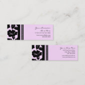 Elegant roze en zwarte Visitekaartjes (Voorkant / Achterkant)