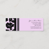 Elegant roze en zwarte Visitekaartjes (Achterkant)