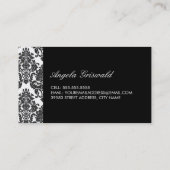 Elegant roze en zwarte Visitekaartjes (Achterkant)