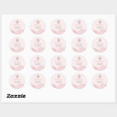 Elegant Roze Engel Meisje Doop Doop Ronde Sticker (Vel)