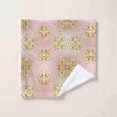 Elegant roze feestdag Snowflakes sterren Kerstmis Bad Handdoek (Wasdoekje)