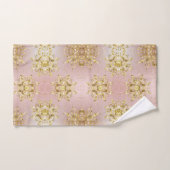Elegant roze feestdag Snowflakes sterren Kerstmis Bad Handdoek (Handdoek)