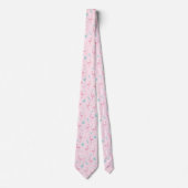 Elegant roze flamingo Exotic Pattern Stropdas (Voorkant)