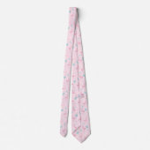 Elegant roze flamingo Exotic Pattern Stropdas (Achterkant)