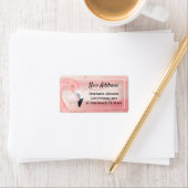 Elegant Roze Flamingo Nieuw Home Retouradres Etiket (Insitu)
