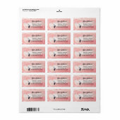 Elegant Roze Flamingo Nieuw Home Retouradres Etiket (Full Sheet)