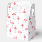 Elegant roze flamingo patroon bedankdoosjes (Geopend)