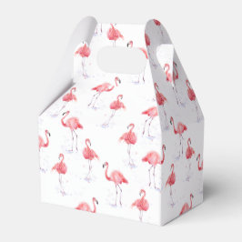 Elegant roze flamingo patroon bedankdoosjes