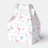 Elegant roze Flamingo patroon Bedankdoosjes (Achterkant)