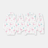 Elegant roze Flamingo patroon Bedankdoosjes (Uitgevouwen)