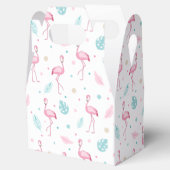 Elegant roze Flamingo patroon Bedankdoosjes (Geopend)