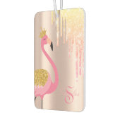 Elegant roze flamingo, Roos Gold, Glitter Drives Luchtverfrisser (Links)