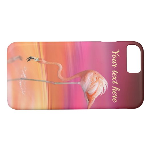 Elegant roze flamingo Surreal Pastels personaliser Case-Mate iPhone Case (Achterkant (Horizontaal))