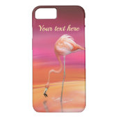 Elegant roze flamingo Surreal Pastels personaliser Case-Mate iPhone Case (Achterkant)