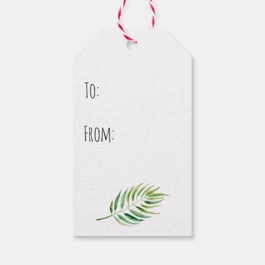 Elegant roze flamingo Tropical Leaves Pattern Cadeaulabel (Achterkant)