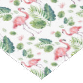Elegant roze flamingo Tropical Leaves Pattern Sher Tafelkleed (Gekanteld)