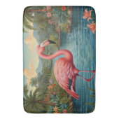 Elegant roze flamingo tropisch paradijs badmat (Voorkant Verticaal)