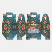 Elegant roze flamingo tropisch paradijs bedankt bedankdoosjes (Ongevouwen)