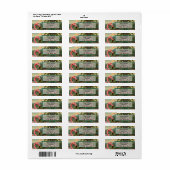 Elegant roze flamingo tropisch paradijs etiket (Full Sheet)