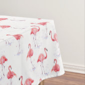 Elegant roze flamingo Waterverf Patroon Tafelkleed (Voorbeeld)