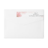 Elegant roze flesje rond etiket (Achterkant)