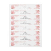 Elegant roze flesje rond etiket (Vel)