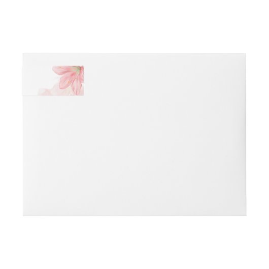 Elegant roze flesje rond etiket (Voorkant)