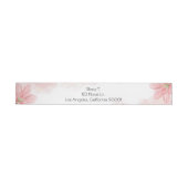 Elegant roze flesje rond etiket (Individueel)