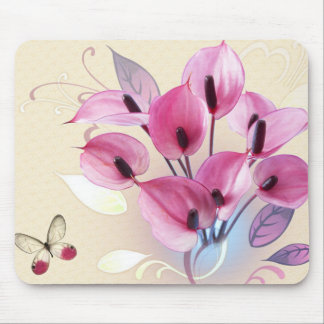 elegant roze floraal muismat