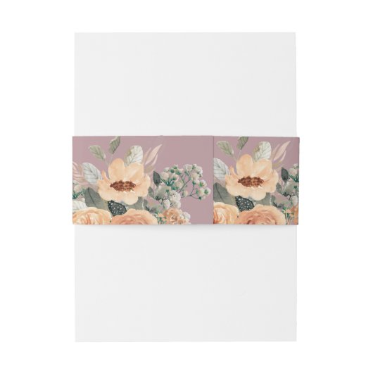 Elegant roze floraal uitnodigingen wikkel (Achterkant Voorbeeld)