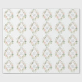 Elegant roze Floral - Aangepast Vrijgezellenfeest Cadeaupapier (Vlak)