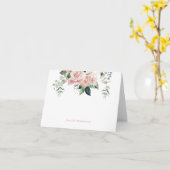Elegant roze Floral - Aangepaste opmerking Kaart (Gele Bloem)