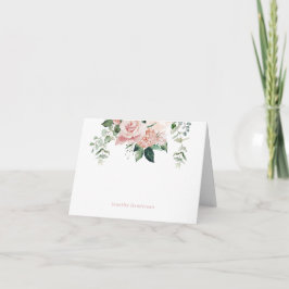 Elegant roze Floral - Aangepaste opmerking Kaart