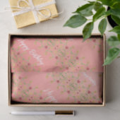 Elegant roze Floral Accented Tissuepapier (Geschenk)